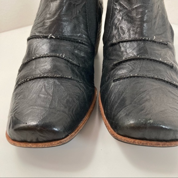 Roberto Sanyo leather chunk heel ankle boot shootie bootie EU 37 - Picture 3 of 10